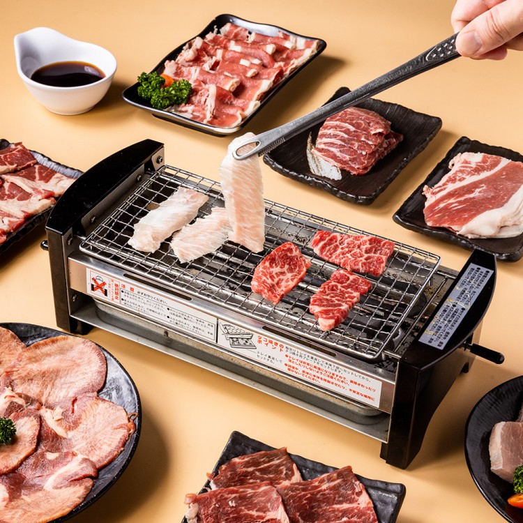 胡同末回饋好優惠 好食燒肉10品組 (牛肉多)+屋台橫丁日式電烤爐乙台 - 1組
